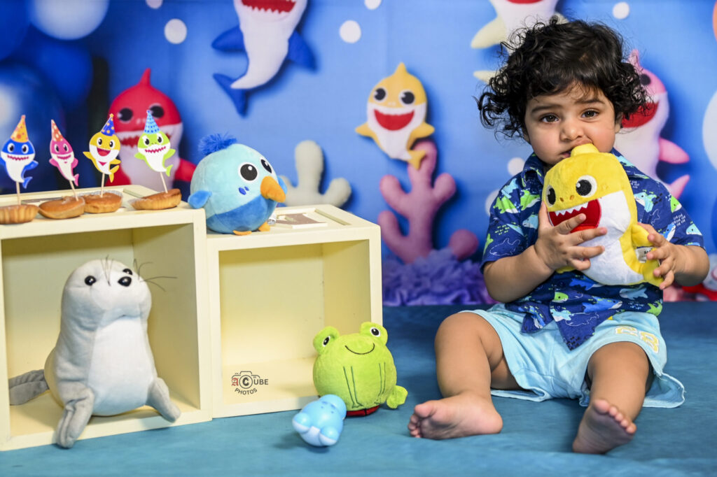 baby shark boy photoshoot