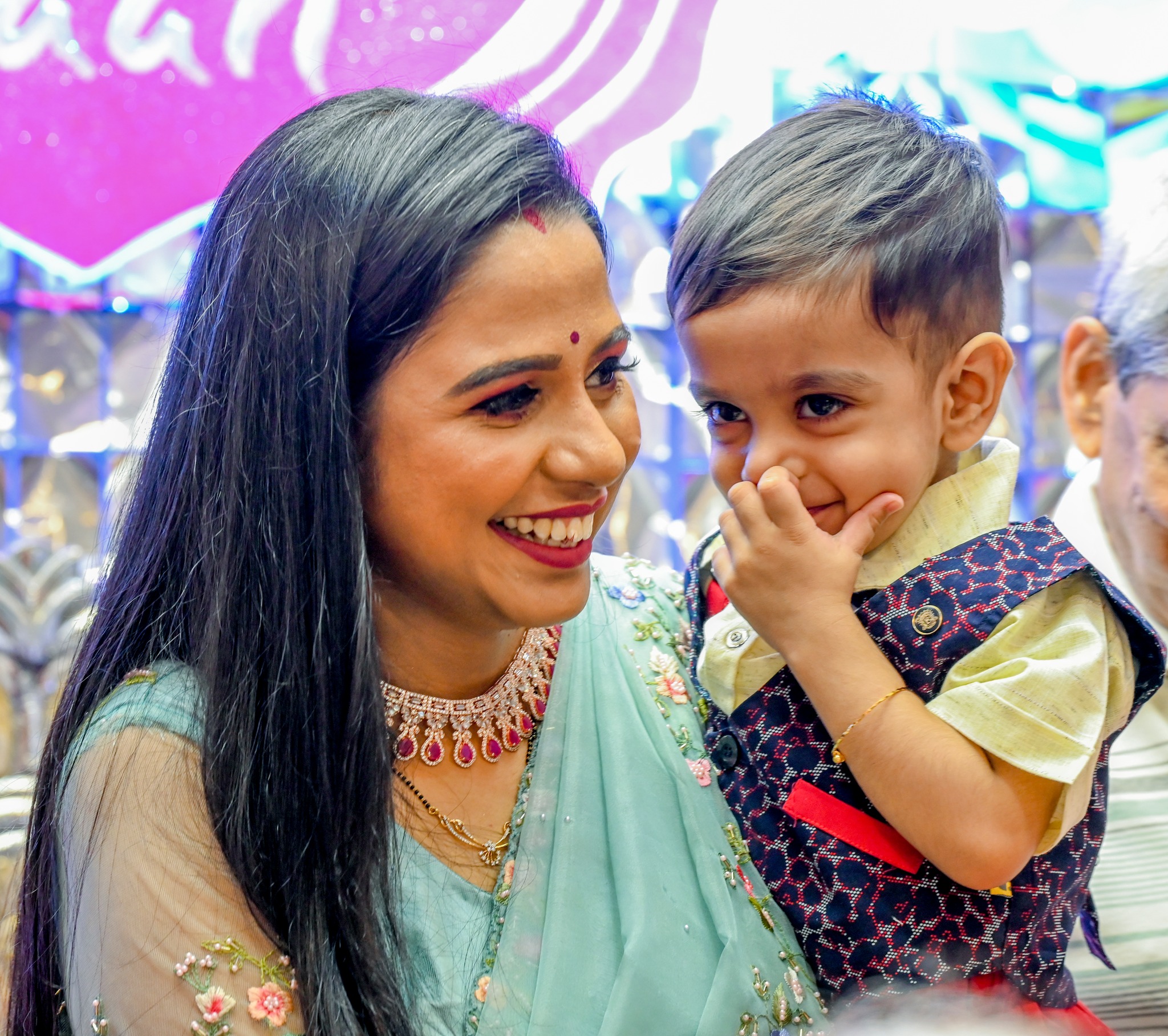 Baby candid moment birthday snap