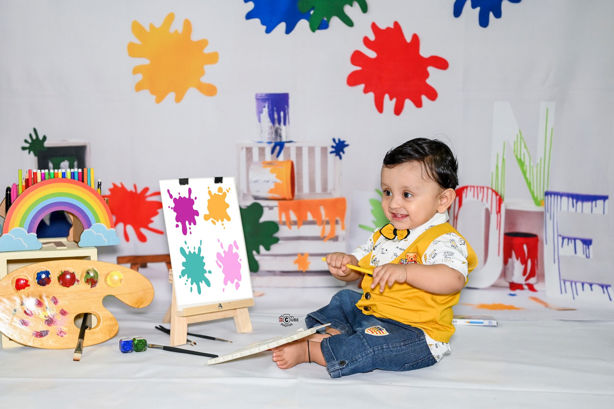 first birthday artist theme