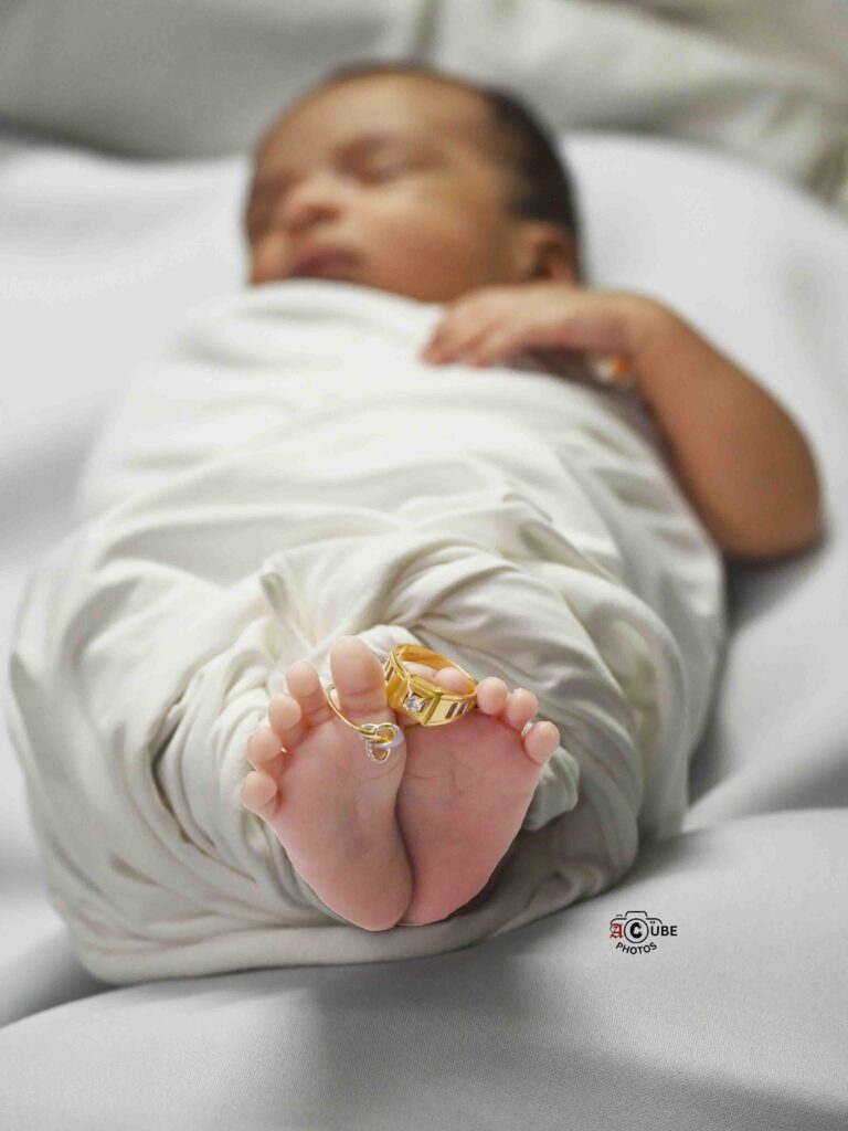 Newborn Ring Photograph White Shade