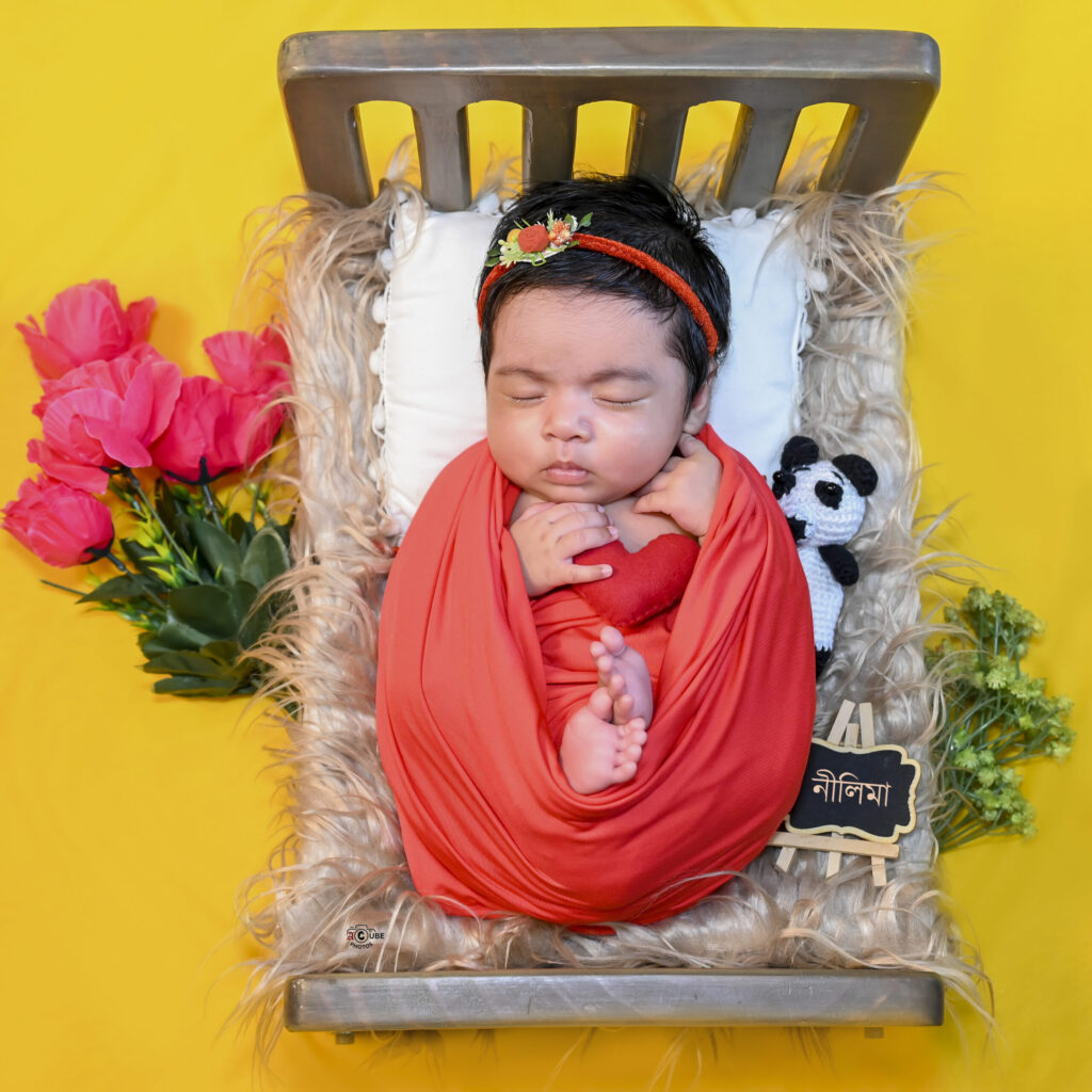 Newborn Baby Girl With Panda