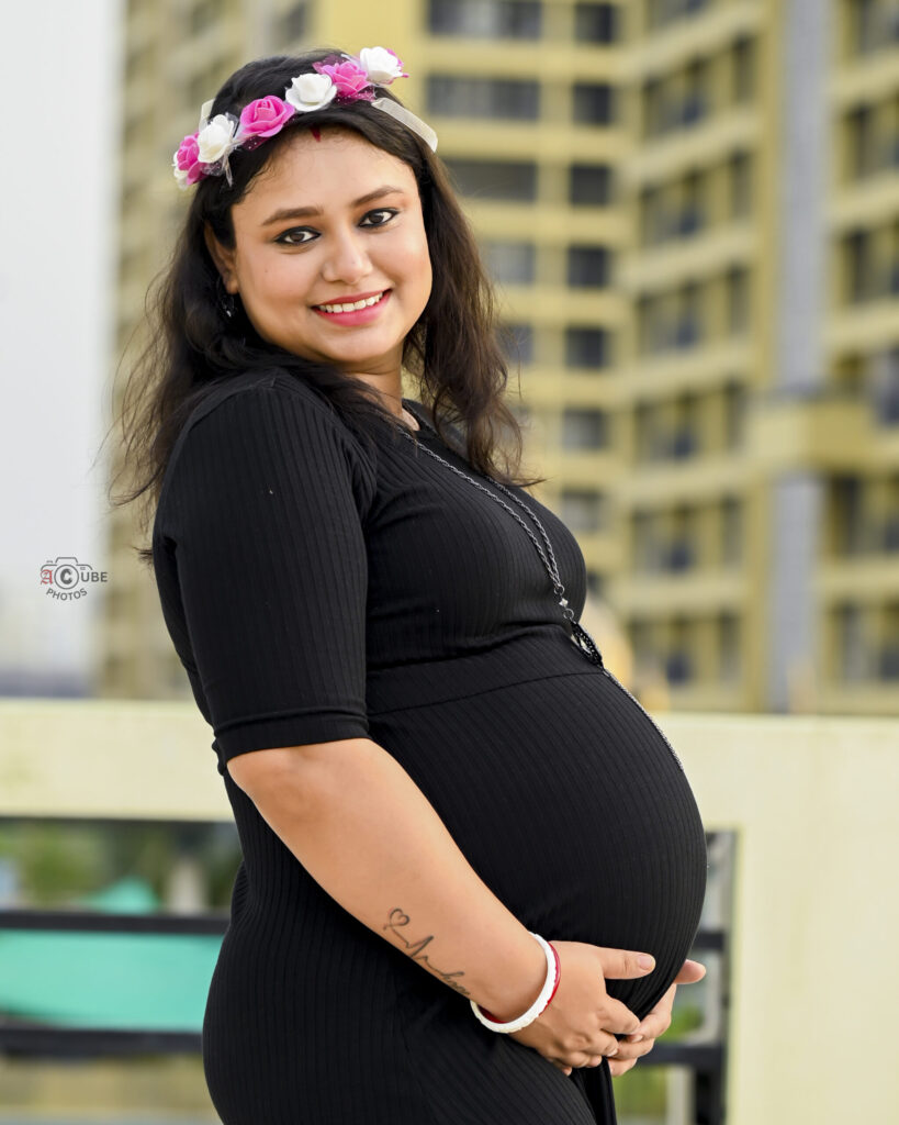 Sunset photography maternity indoor