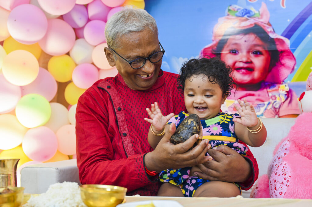 First birthday ritual photography