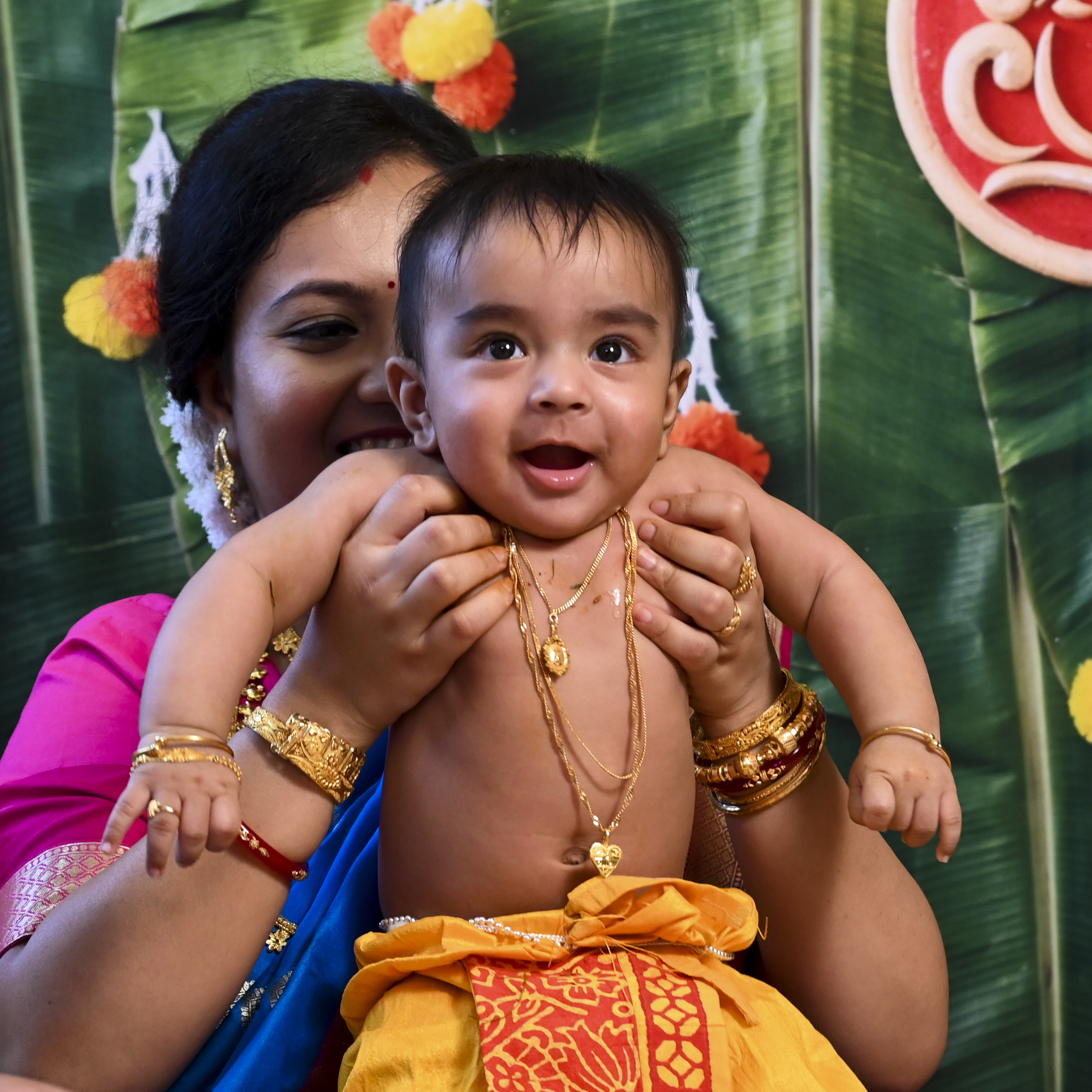 Baby boy rice ceremony