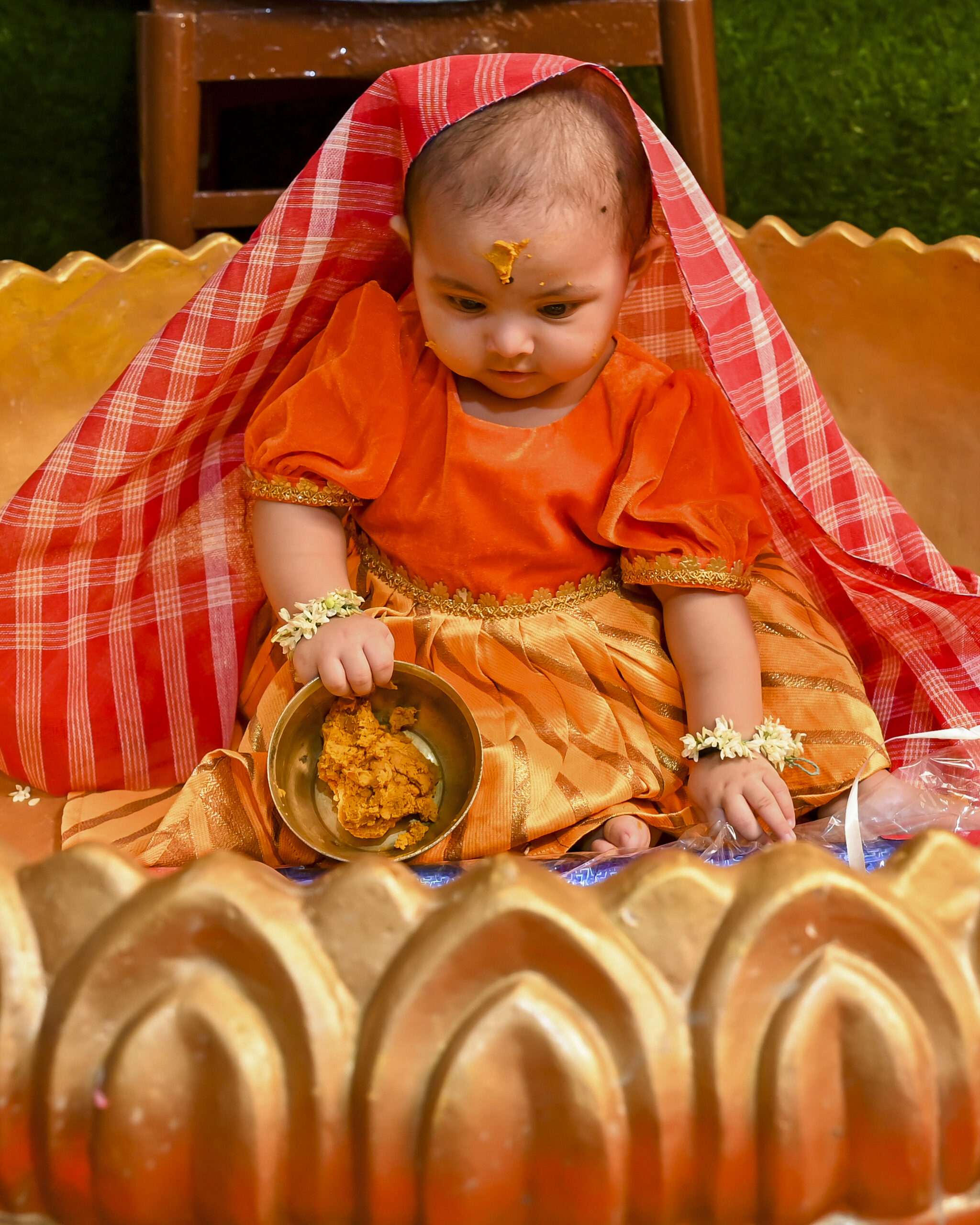 Funny baby moments rice ceremony