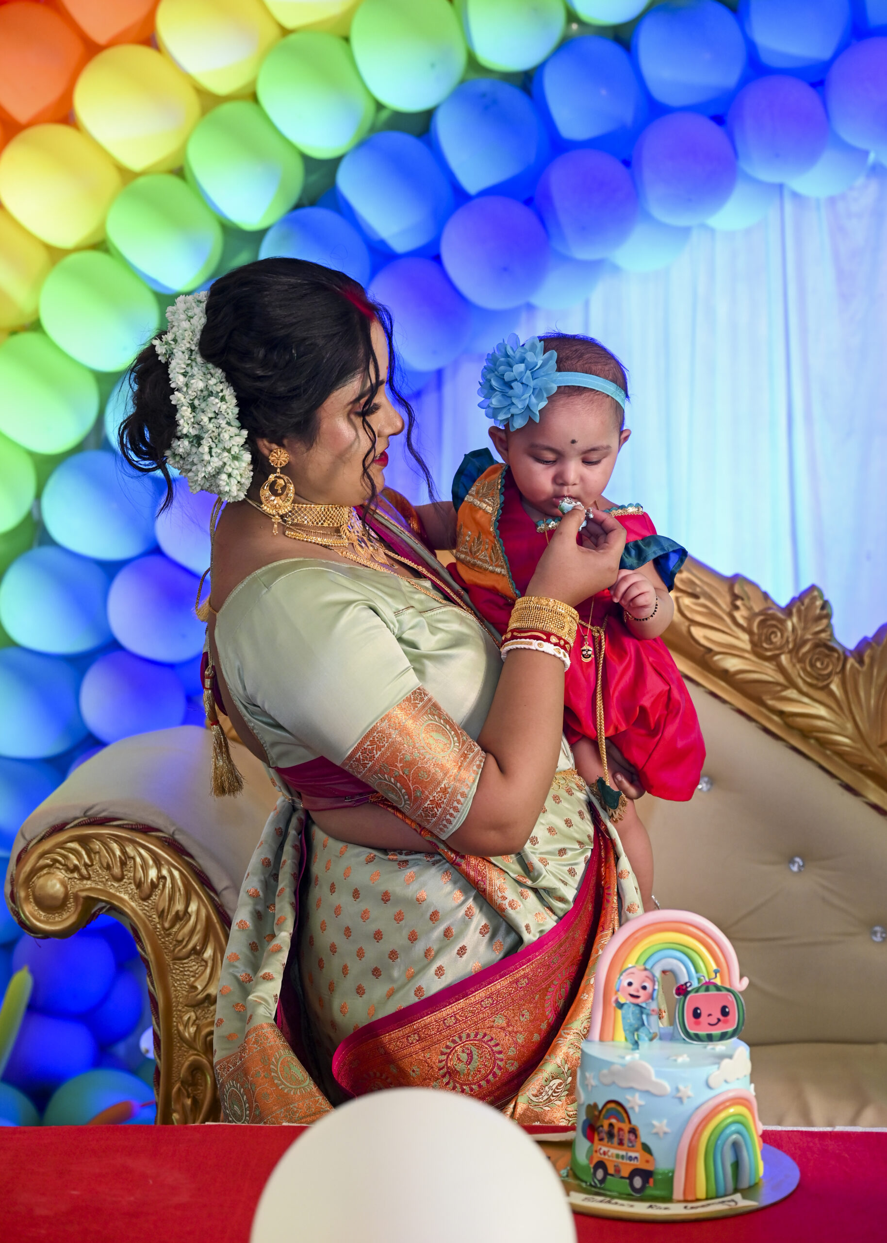 Rice ceremony cake photography