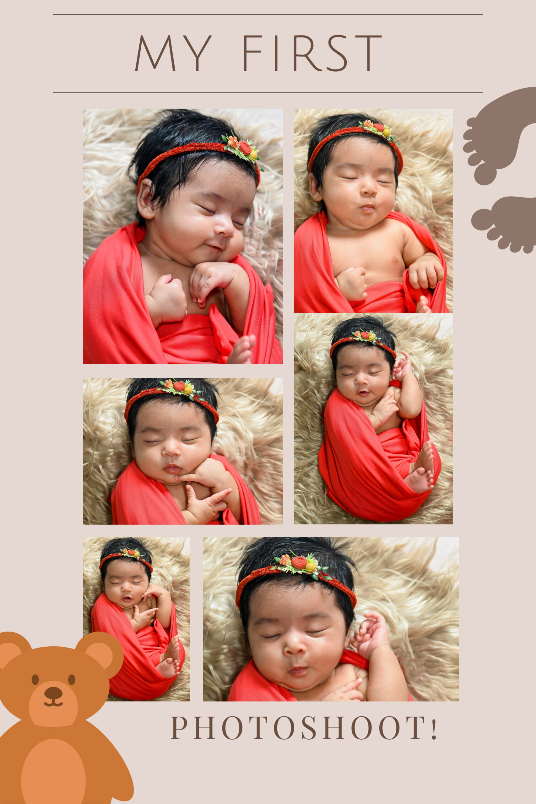 Newborn Photo Collage Close Ups