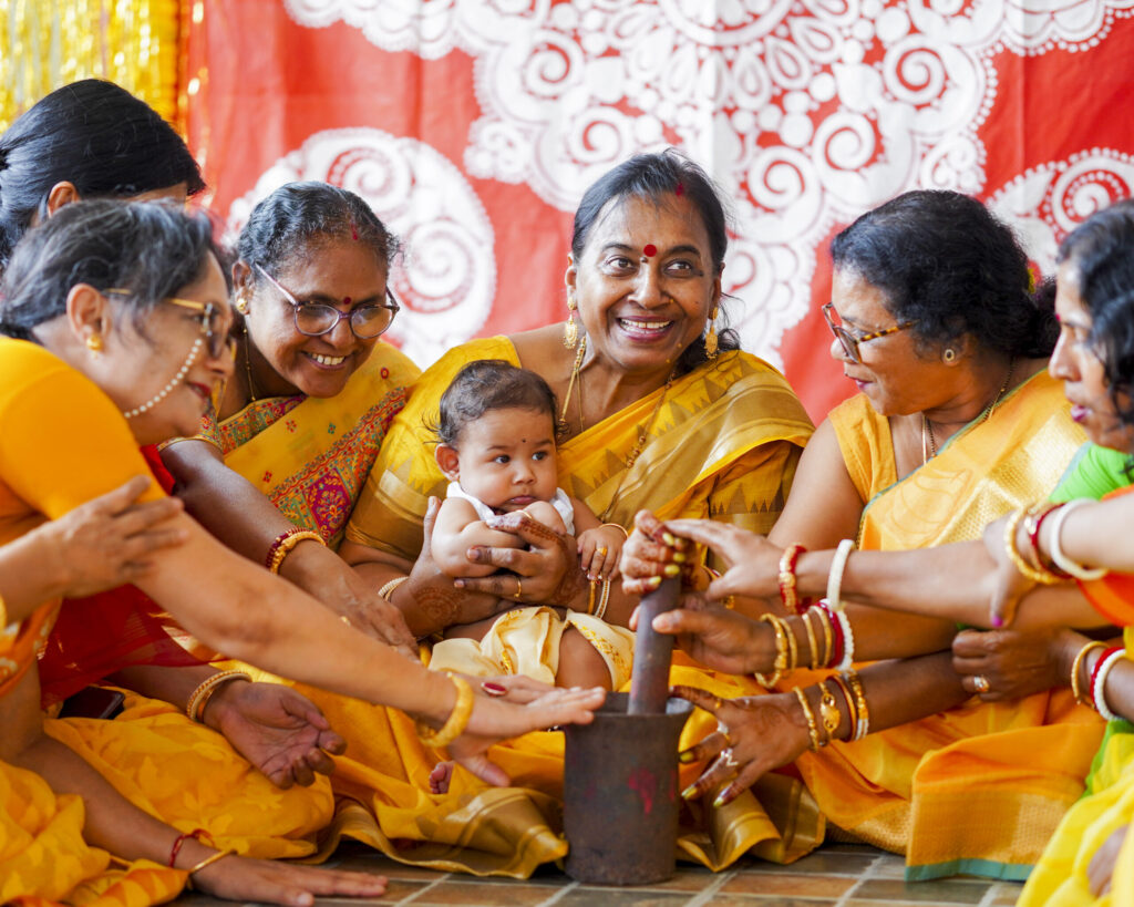 Family moment Rice ceremony