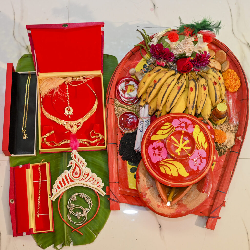 Rice ceremony plate decoration