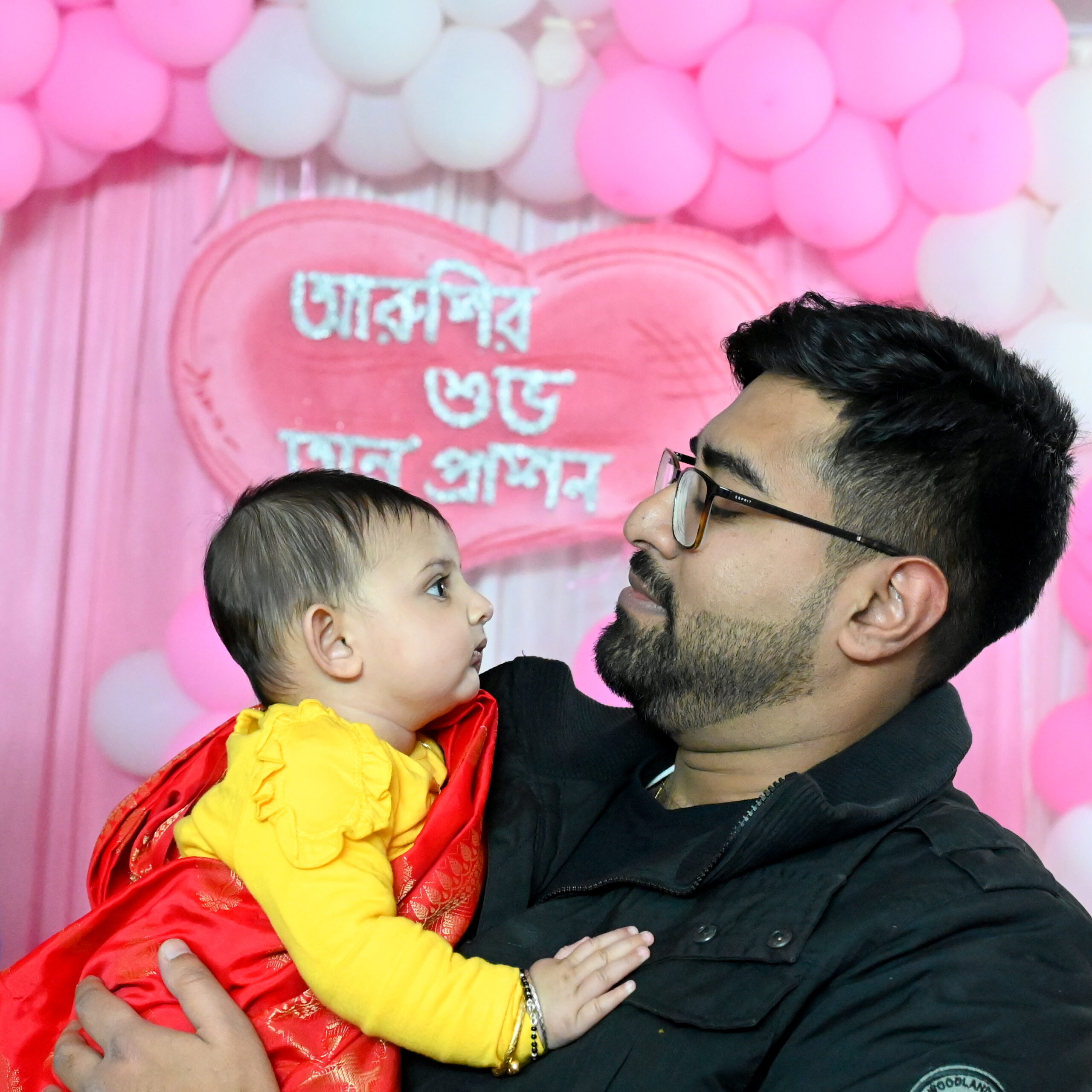 Baby with uncle moment