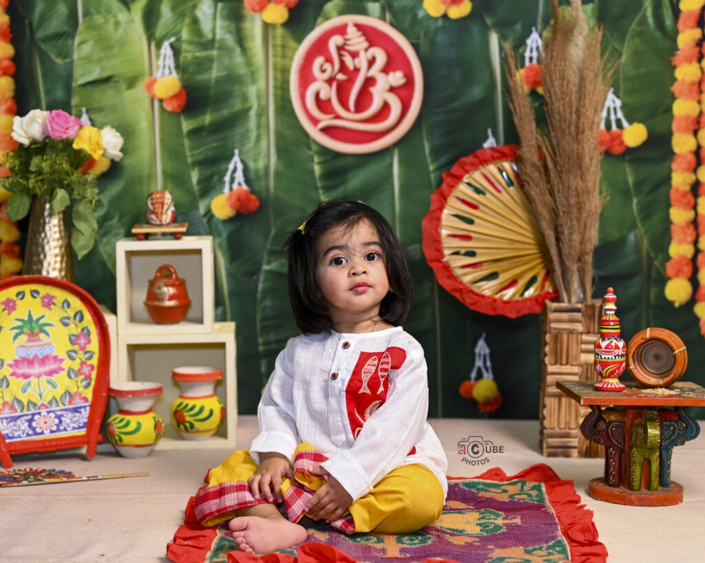 baby girl subho nobo borsho photoshoot