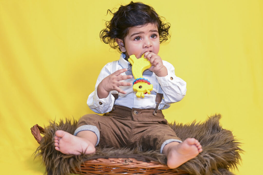 baby boy golden glow portrait