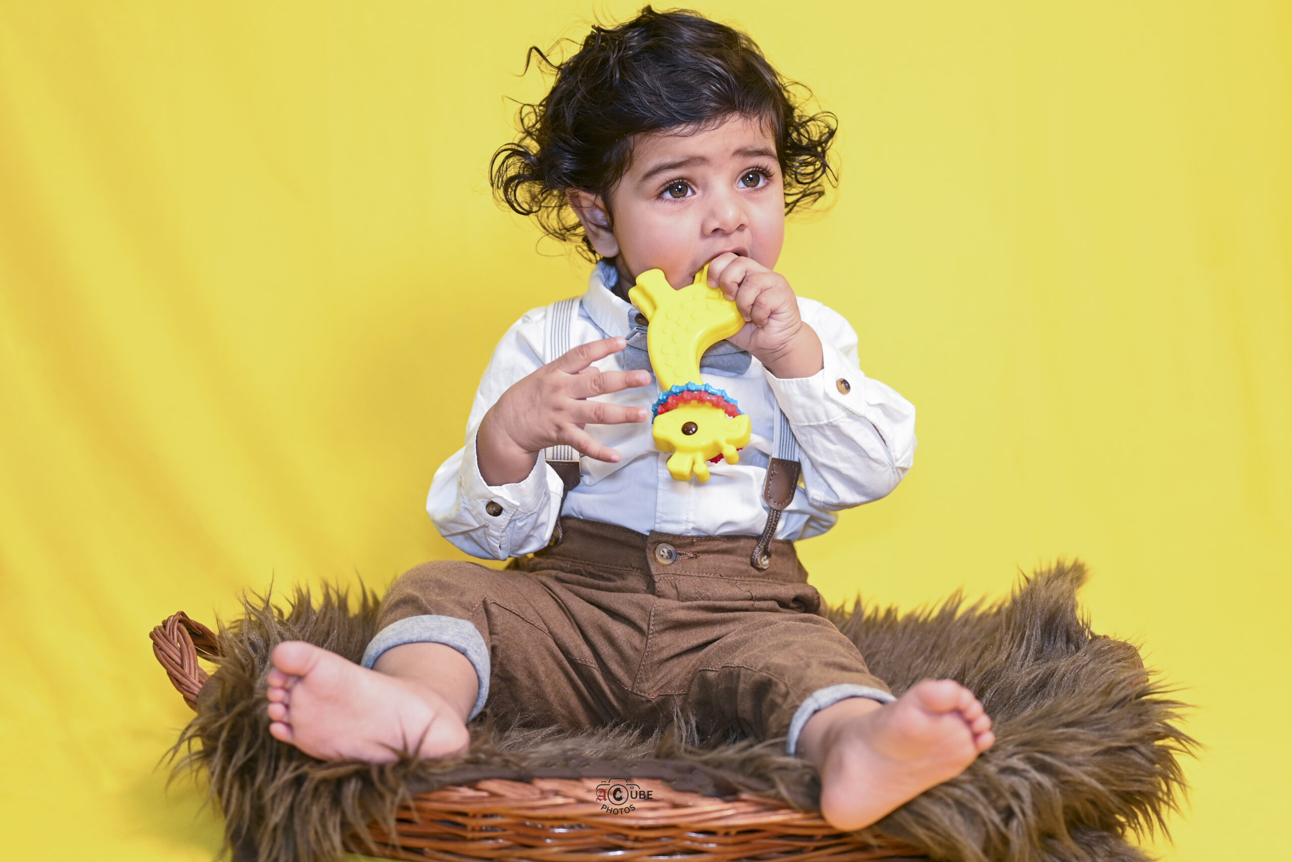 baby boy golden glow portrait