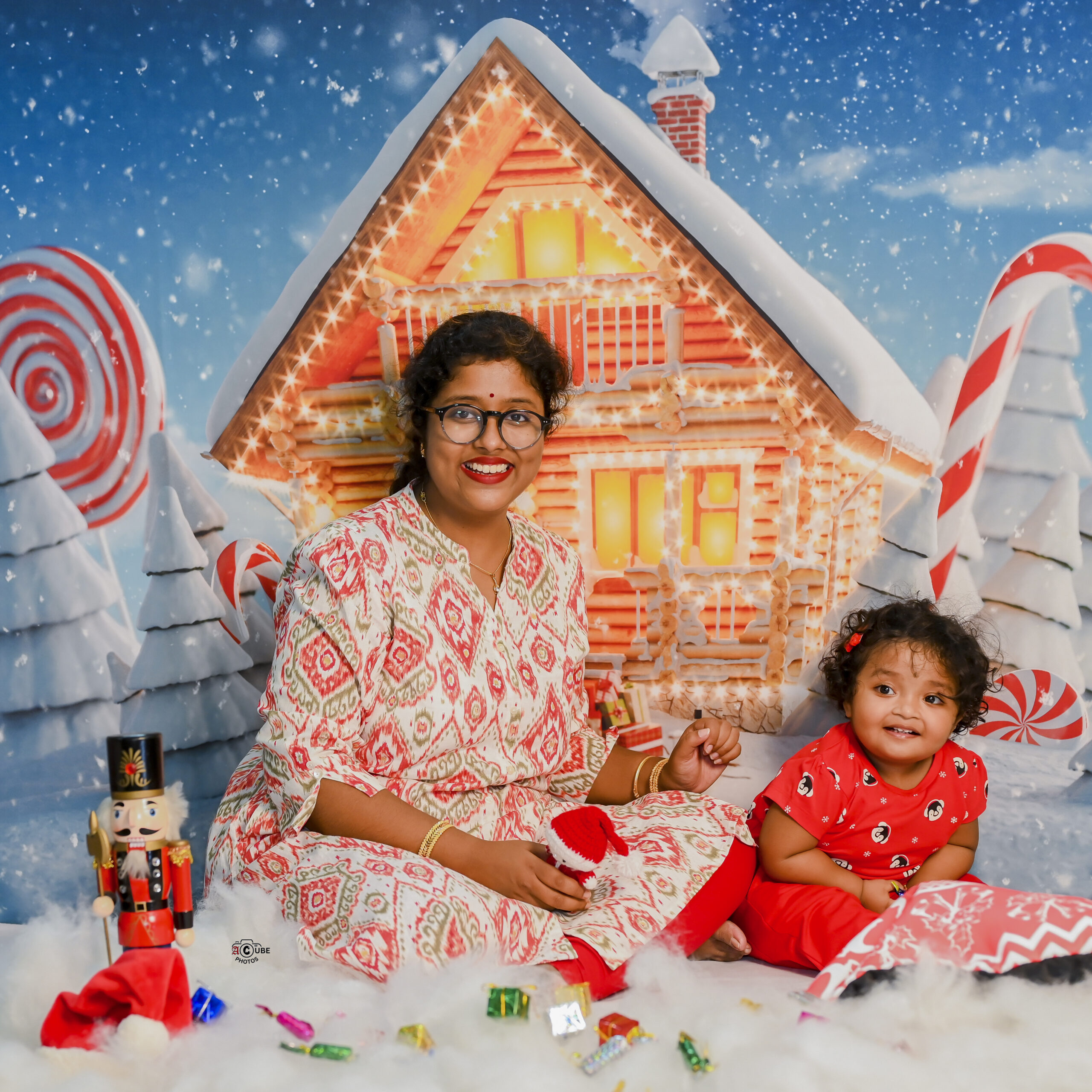 winter wonderland family photoshoot