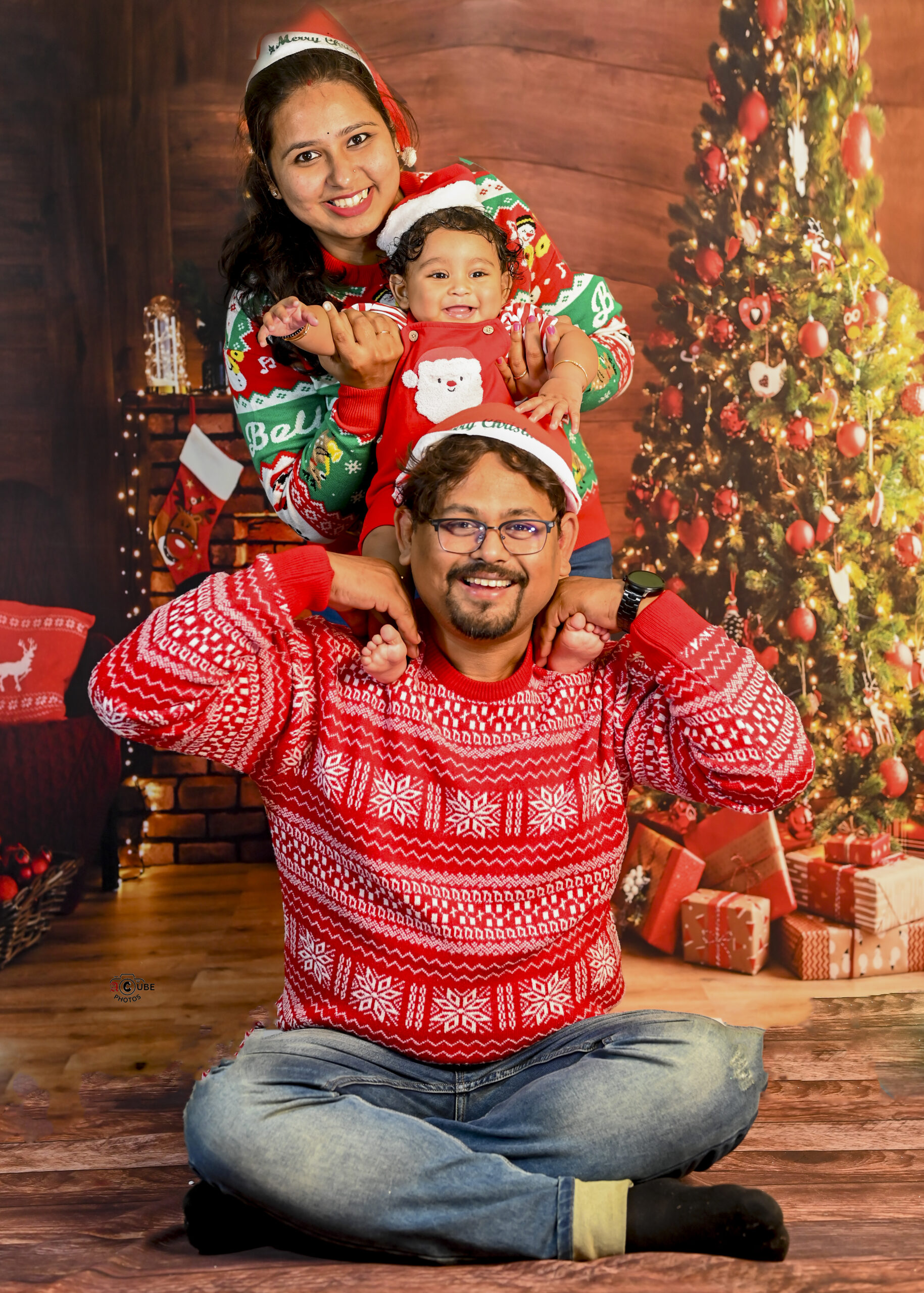 family photograph cozy christmas