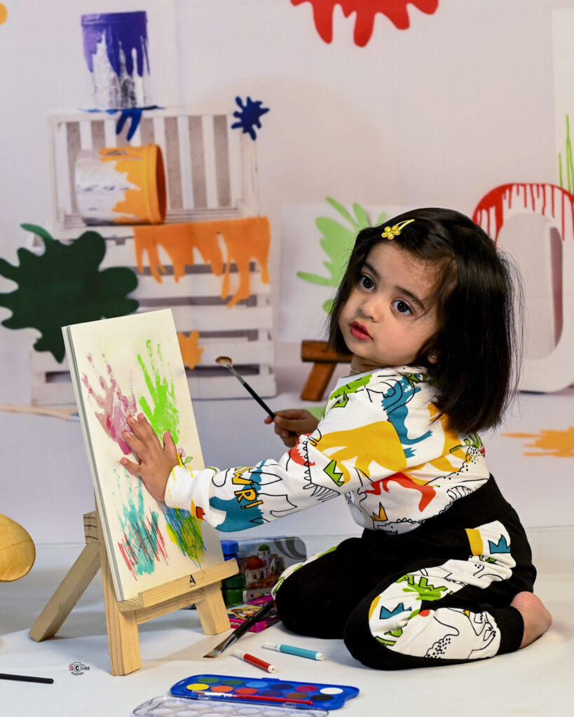 little picasso in the making palette of joy