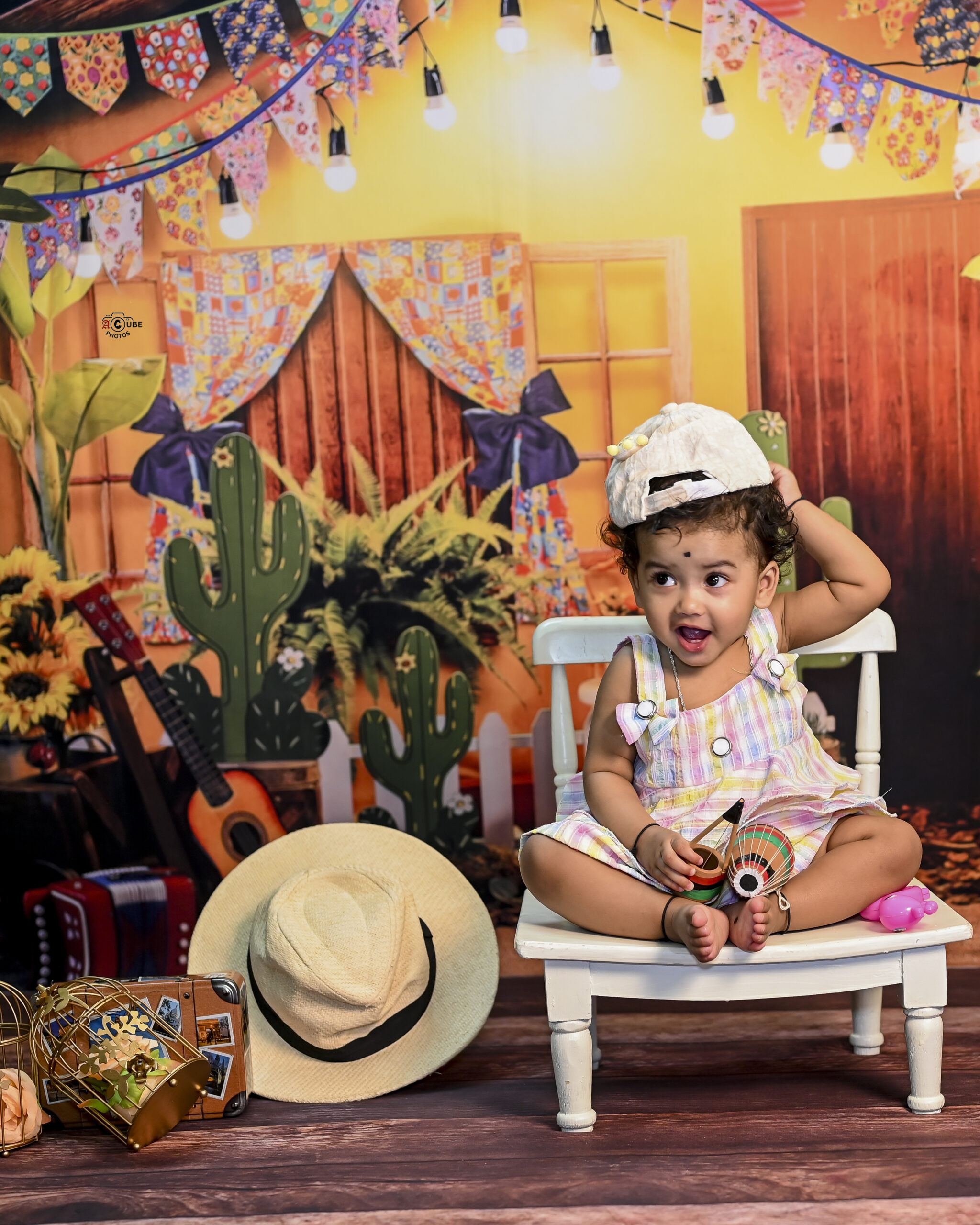 desert melody baby girl with cap