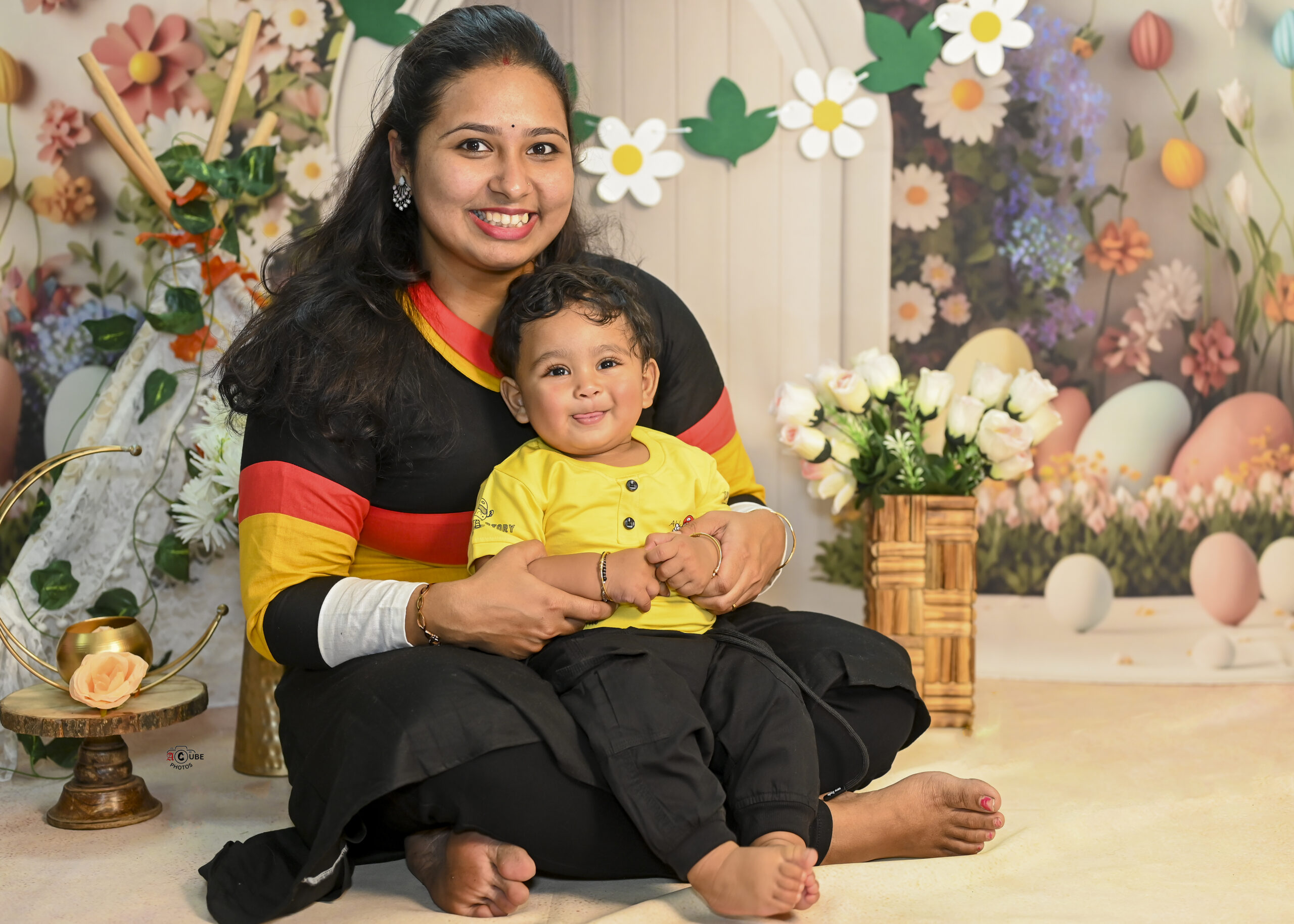 family photoshoot garden theme