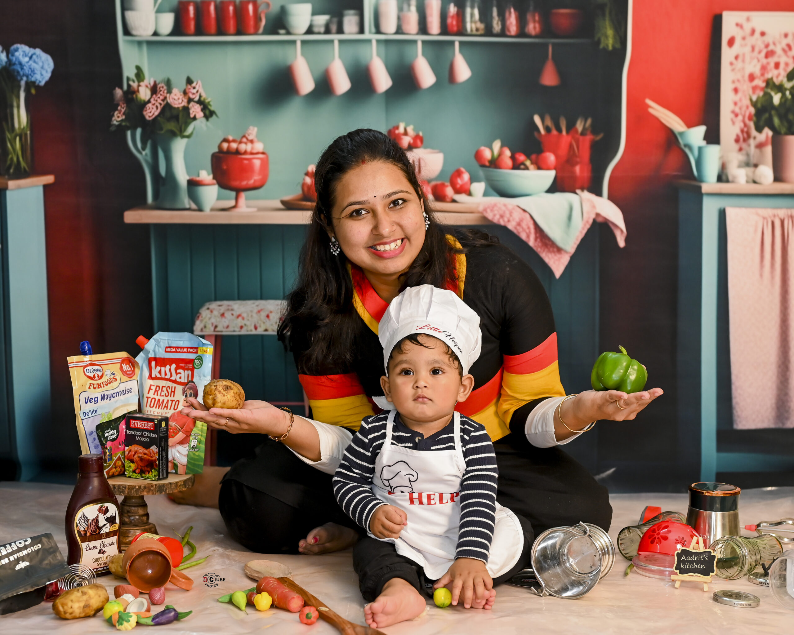 family photoshoot little chef