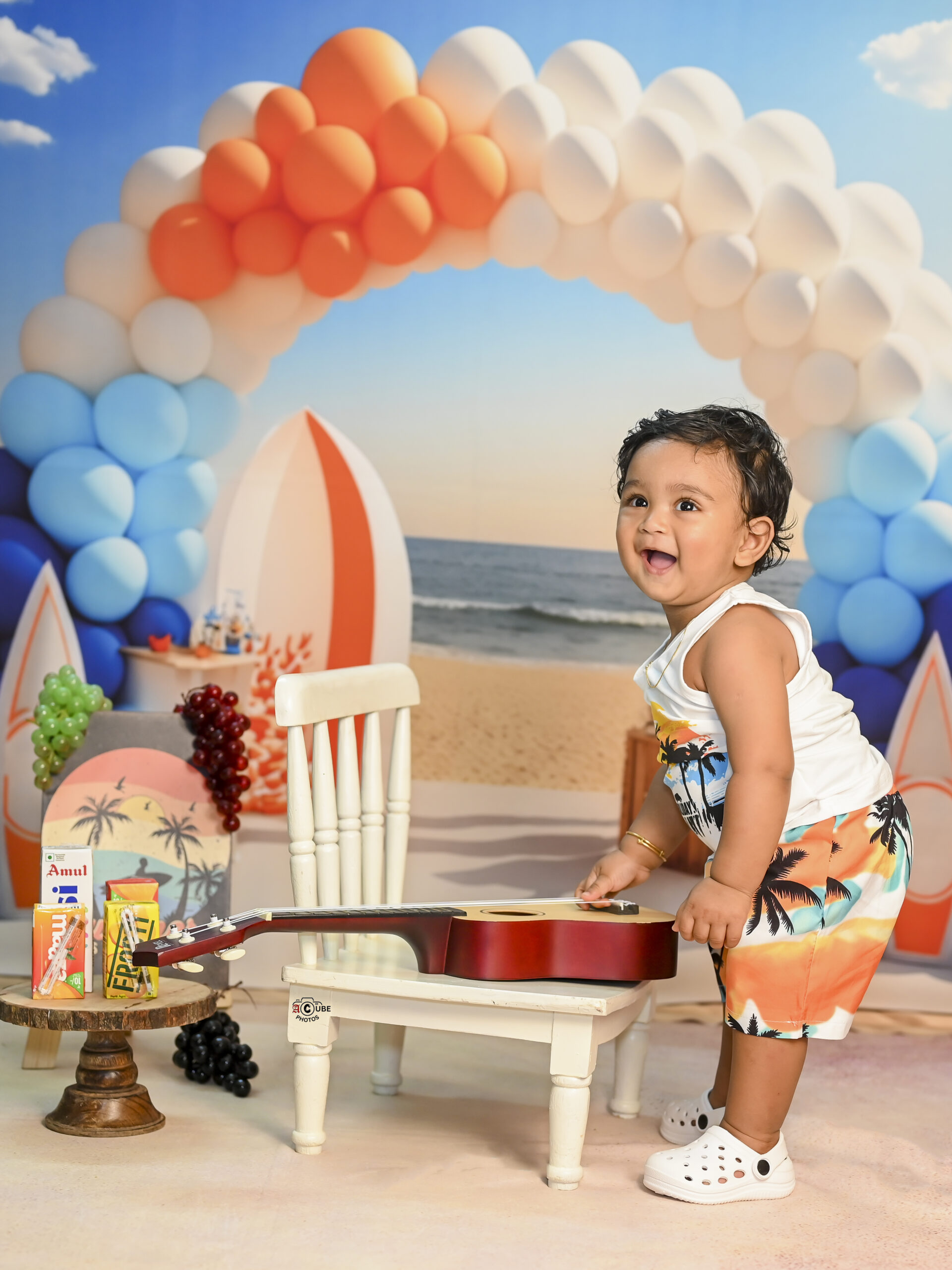 beach carnival baby boy smiling