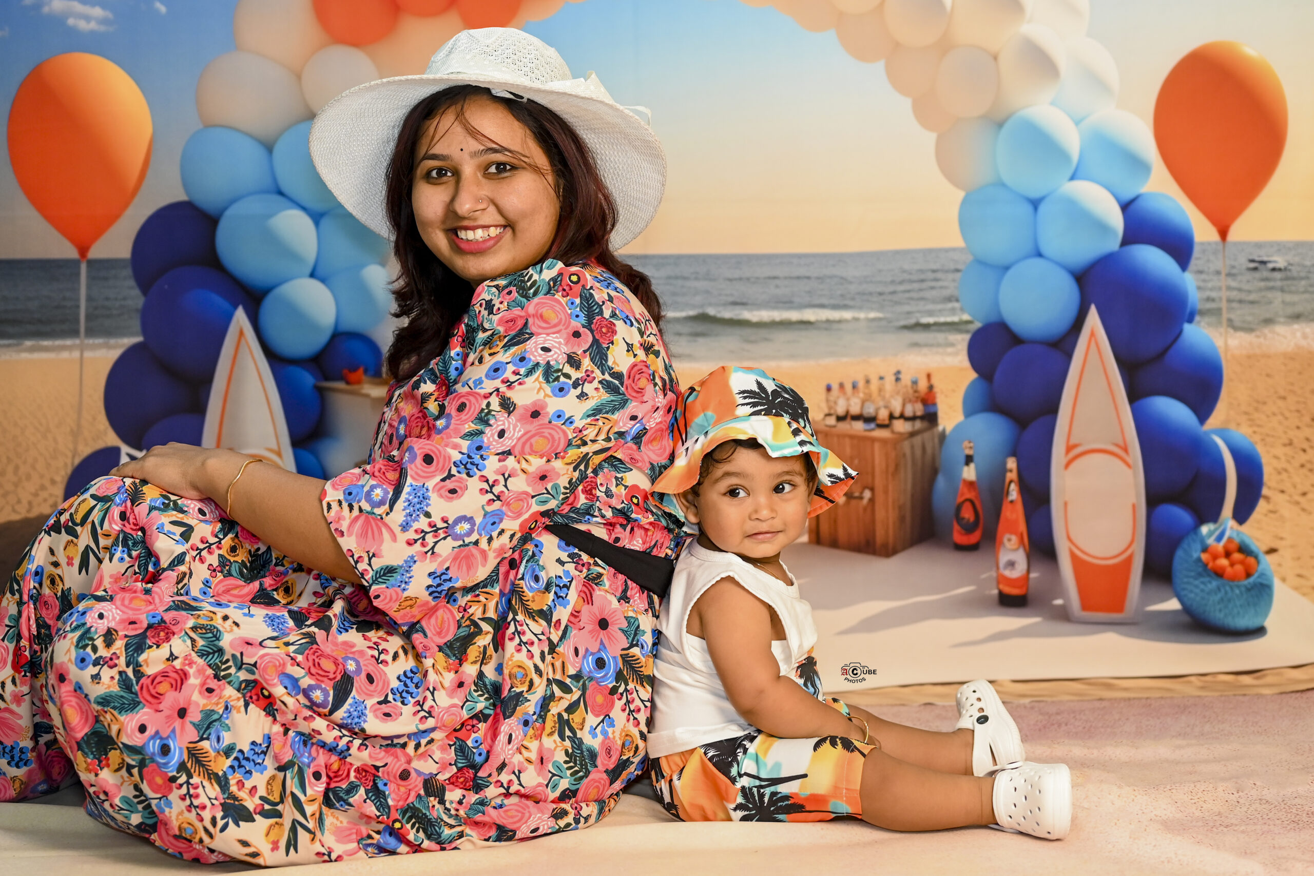 beach carnival family photoshoot