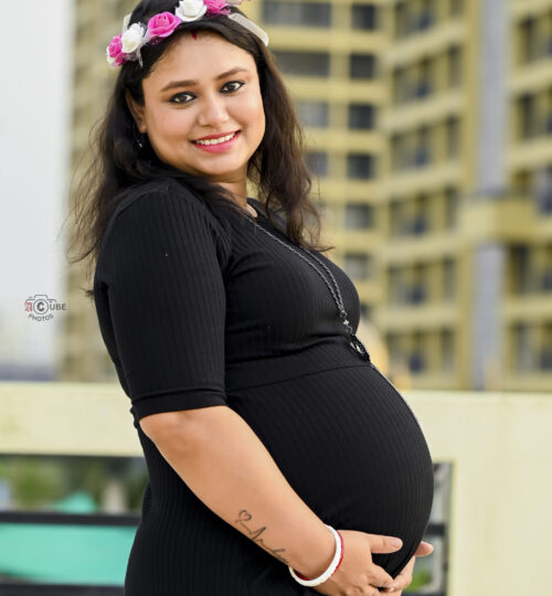 Sunset photography maternity indoor
